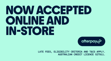 Afterpay payment options now available !