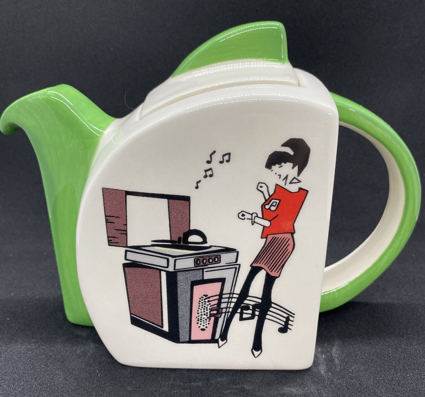 Vintage 'Retro Jive' Teapot - Clarice Cliff Style