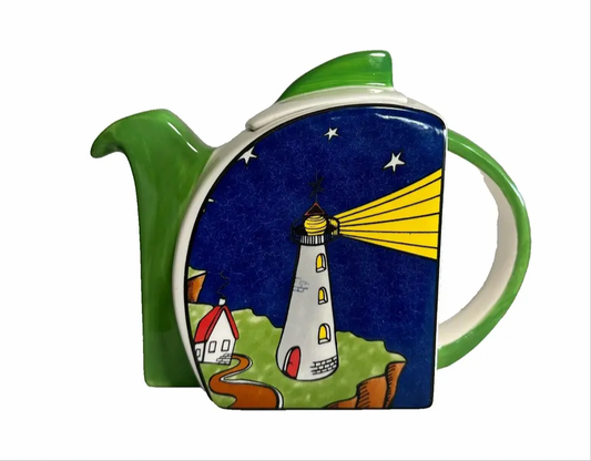 Starry Night Lighthouse Teapot