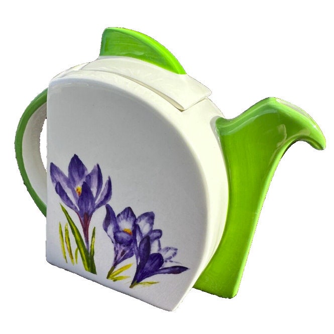 Art Deco Clarice Cliff style Crocus Tea Pot