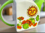 Art Deco Sunshine & Nasturtium collectible teapot
