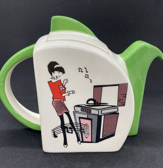 Vintage  'Retro Jive' Teapot - Clarice Cliff Style