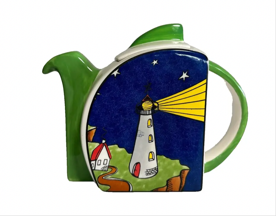 Starry Night Lighthouse  Teapot