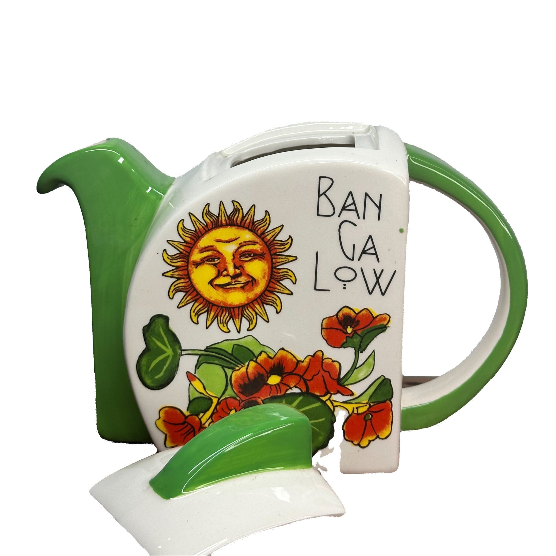 Teapot-nasturtiums-flowers-sun-bangalow