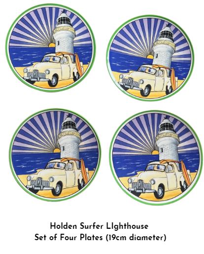Set Lighthouse Sunray Holden Surfer Plates