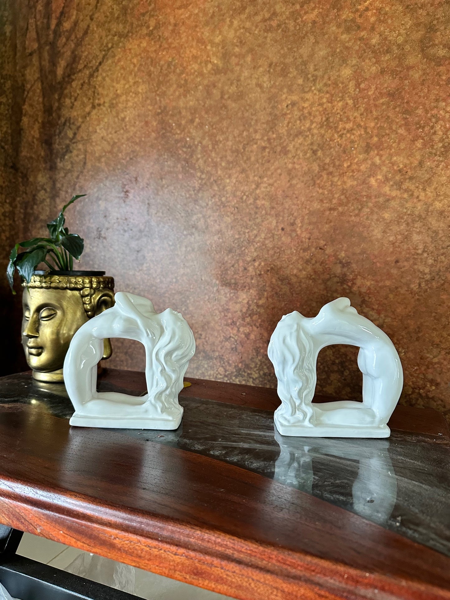 Pair of Art Deco Lady Statuettes