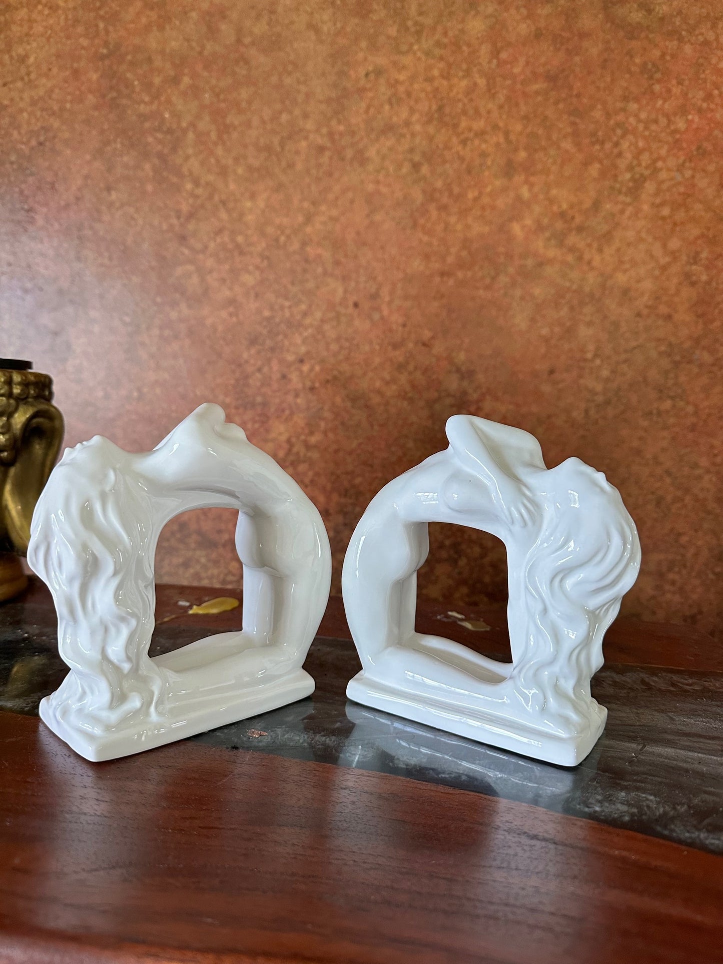 Pair of Art Deco Lady Statuettes