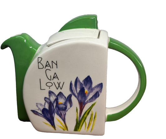 Crocus Bangalow Teapot Clarice Cliff Styling