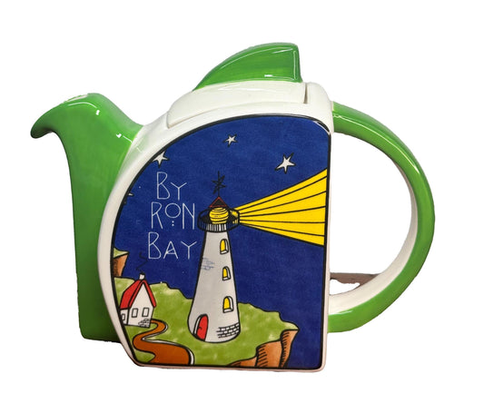 Art Deco  Starry Night Byron Bay  Lighthouse Tea Pot