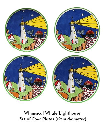 Set Starry Night Lighthouse Plates
